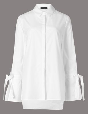 Pure Cotton Poplin Long Sleeve Shirt